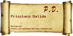 Prisztacs Dalida névjegykártya